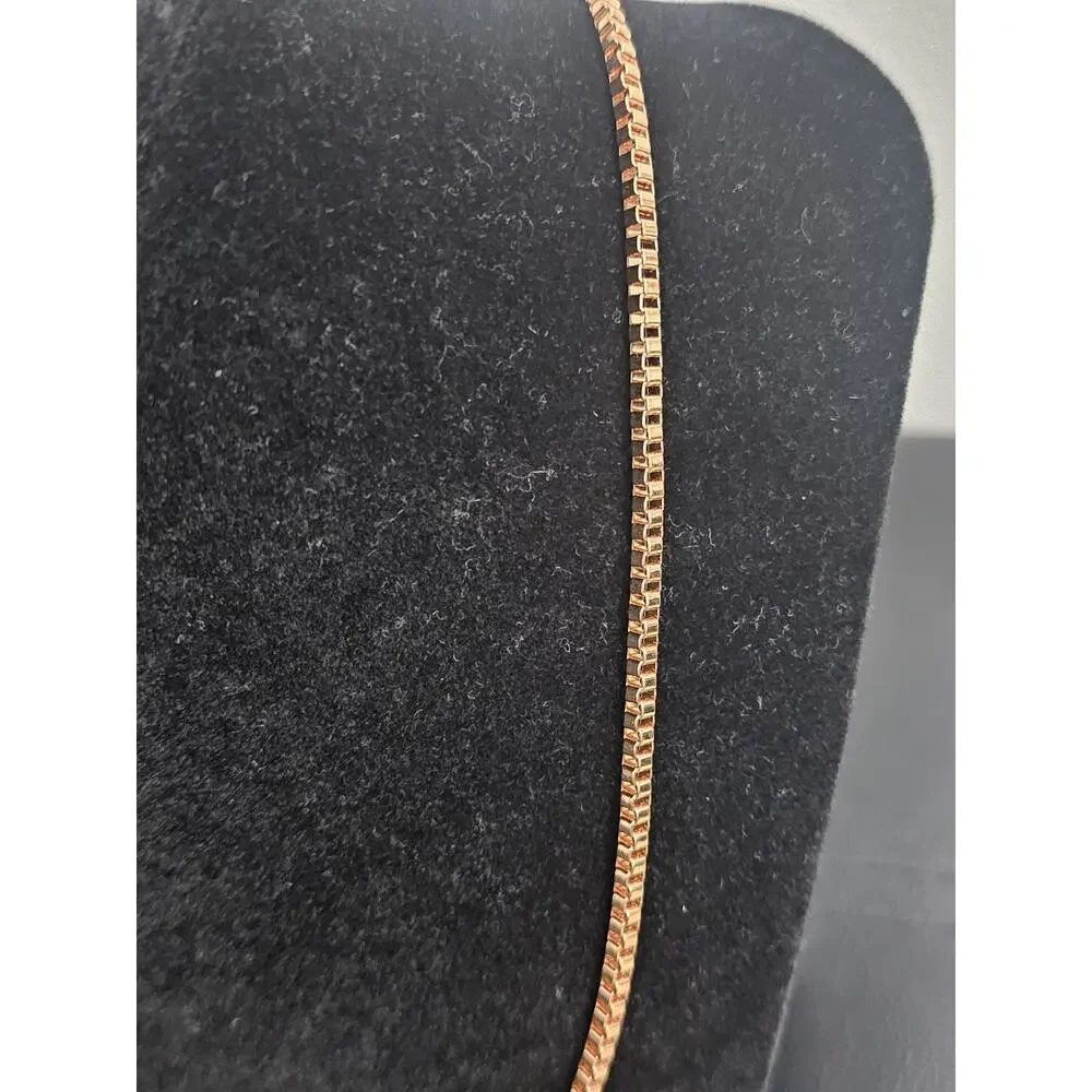 24in Rose Gold-Plated stainless steel-2.5mm Box Necklace